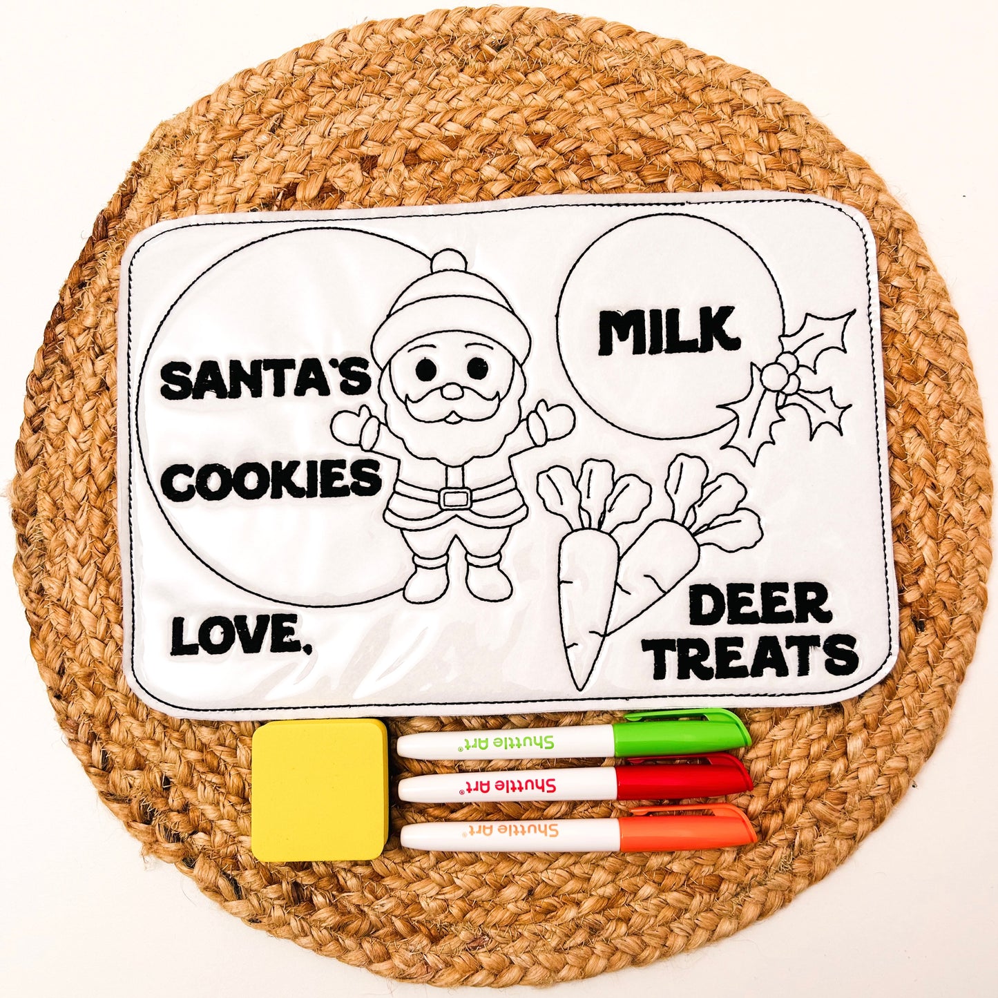 Santa’s Milk and Cookies Placemat
