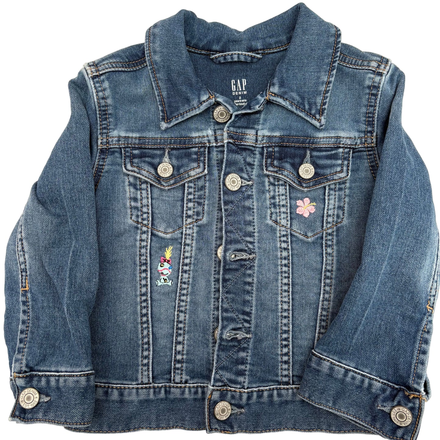 Blue Alien Denim Jacket | Size 4 | Medium Wash