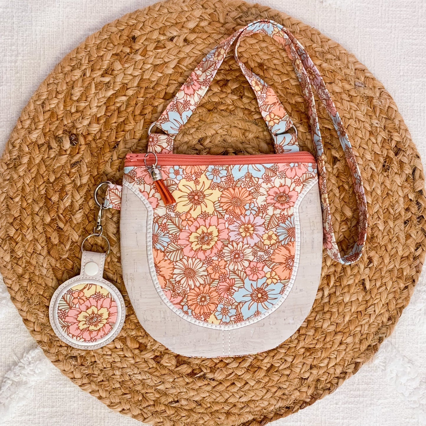Hawaiian Floral Scoop Purse