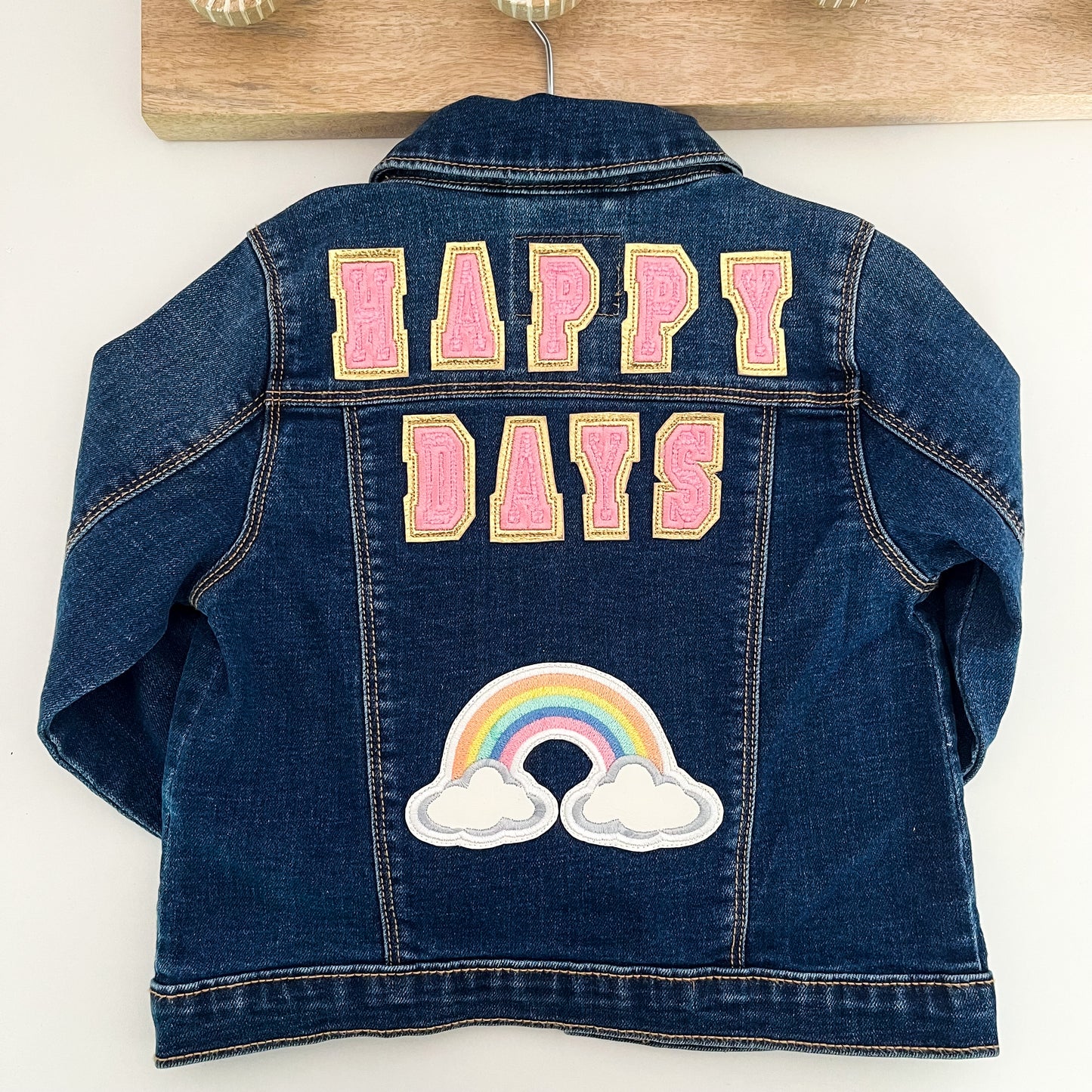 HAPPY DAYS Upcycled Dark Denim Jacket - 5T