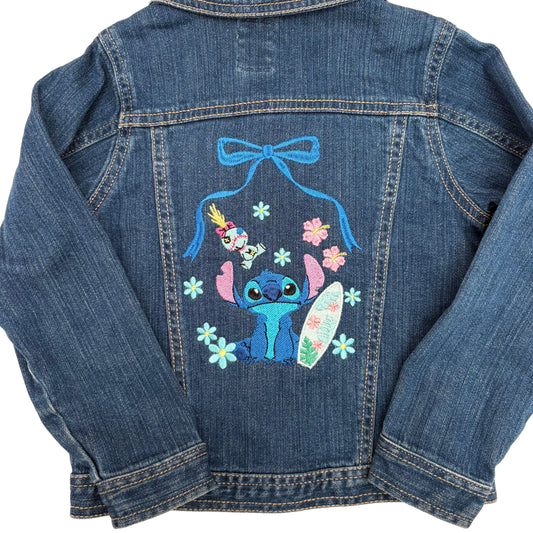 Blue Alien Denim Jacket | Size 5T | Dark Medium Wash