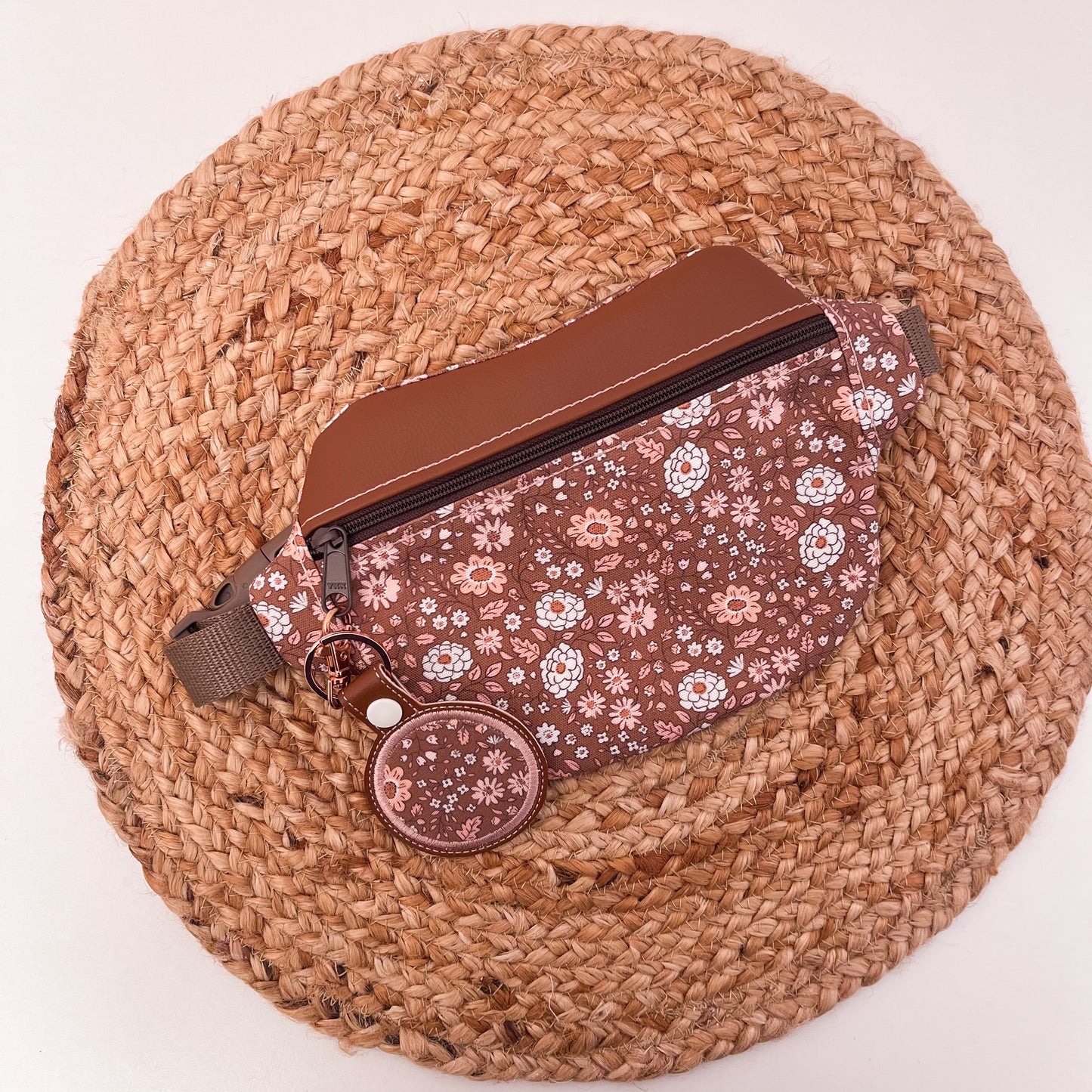 Brown Dainty Floral Fanny Pack