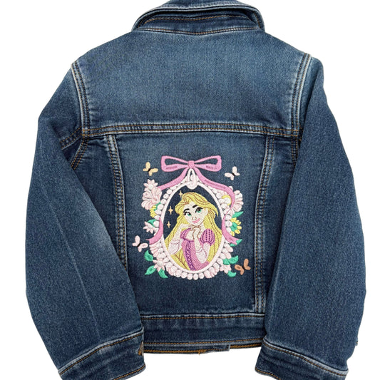 Girl in the Tower Denim Jacket | Size 3 Baby | Dark Wash