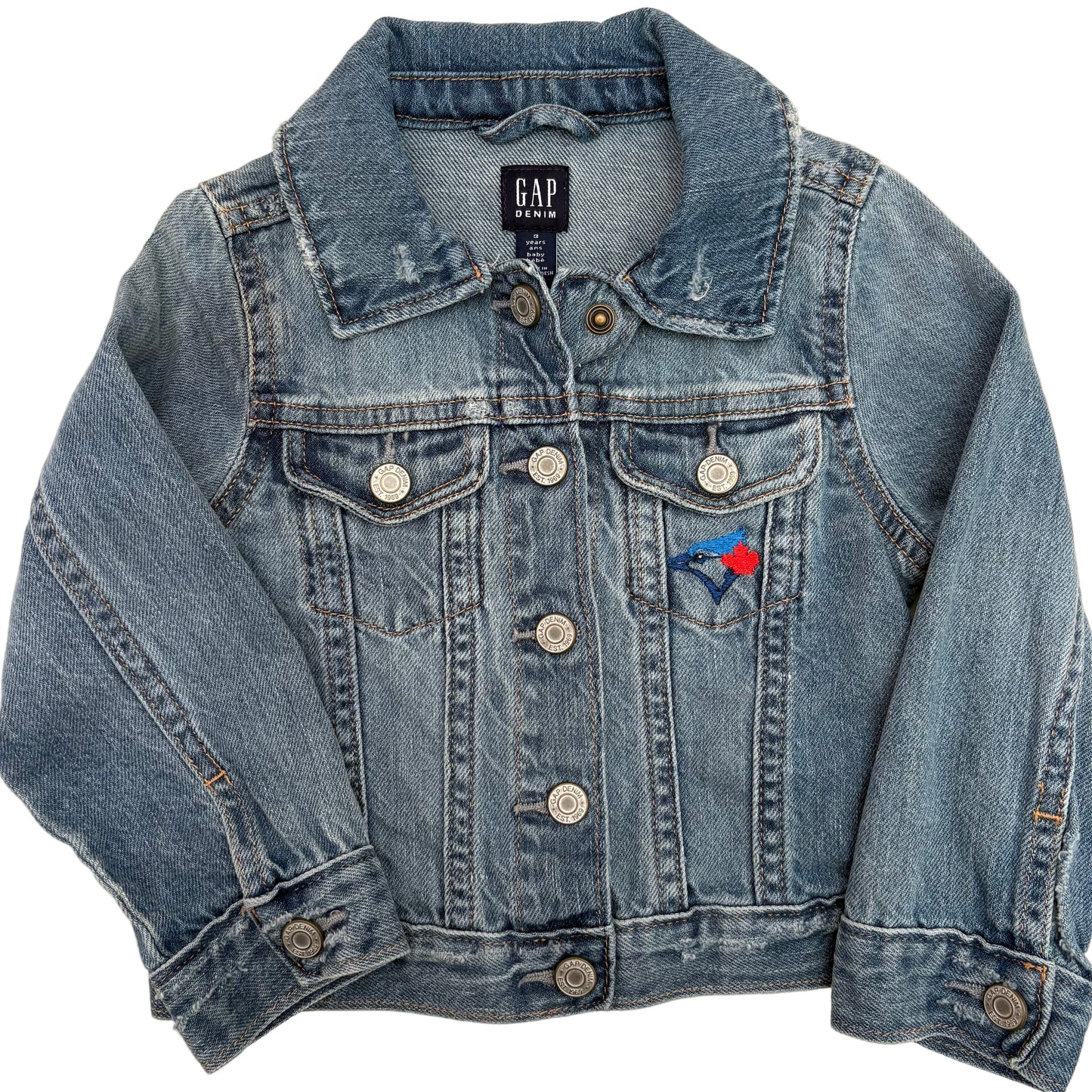 Baseball Denim Jacket | Size 3 | Medium Wash