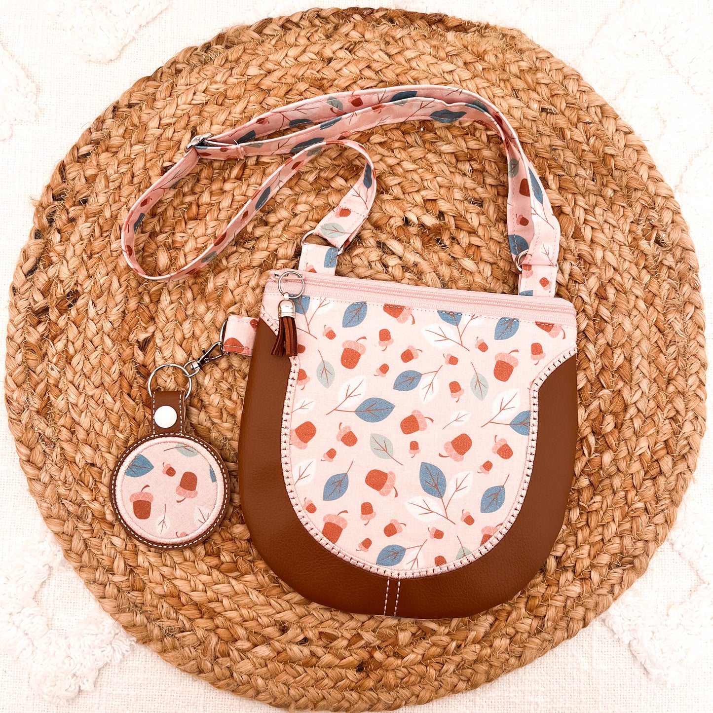 Pink Acorn Scoop Purse