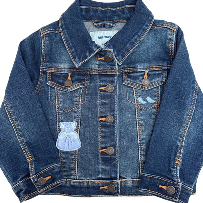 Princess Castle Denim Jacket | Size 18-24 month | Dark Wash
