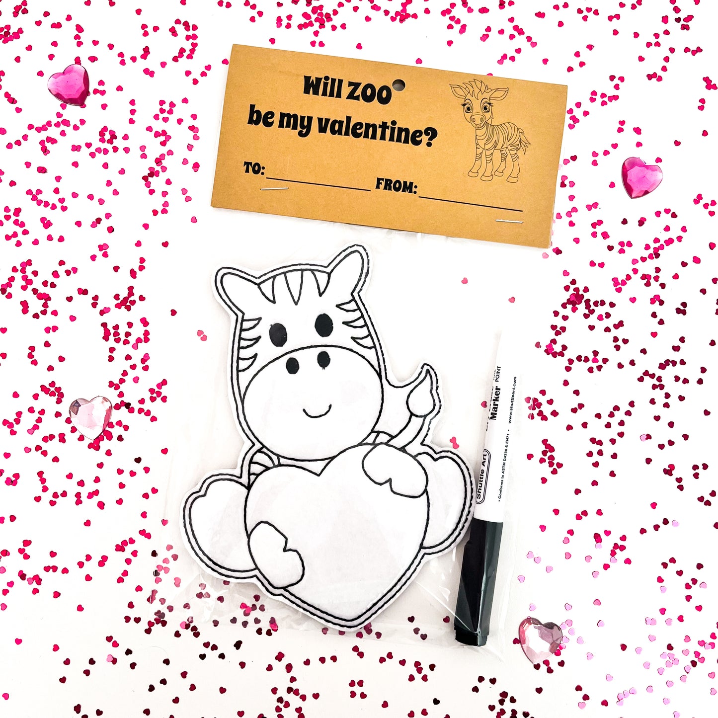 Will ZOO be my Valentine? Doodle Doll SINGLE