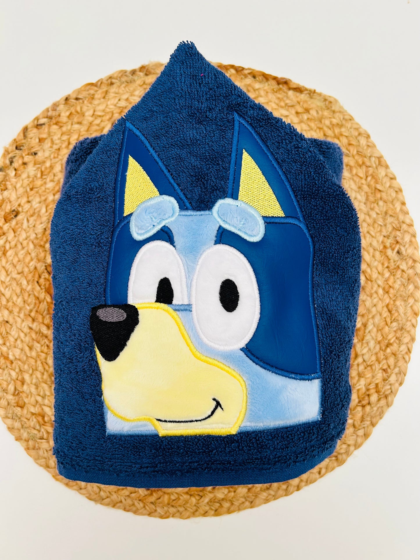 Hooded Towel | Navy Blue Dog