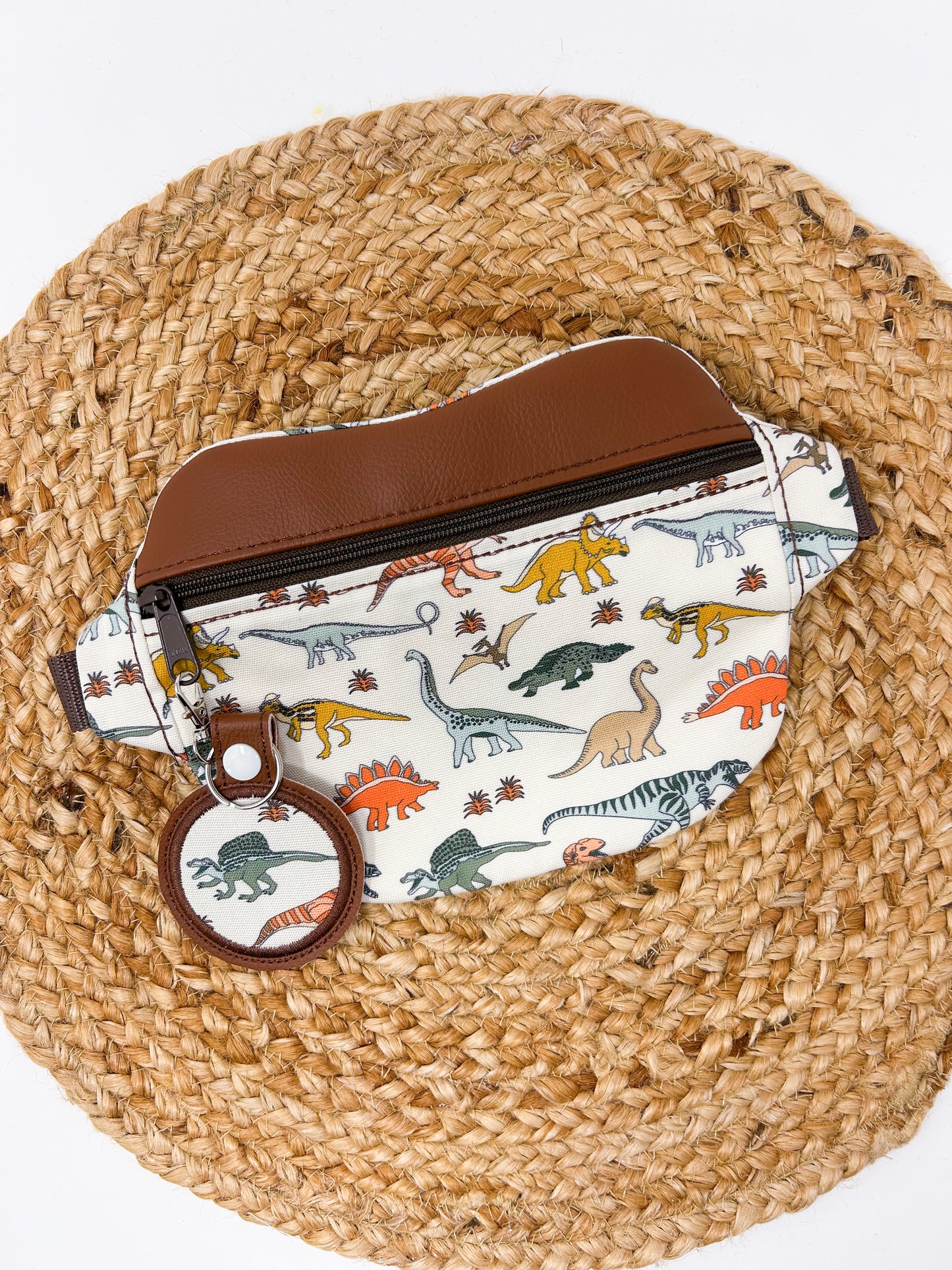 Neutral Dinosaur Fanny Pack