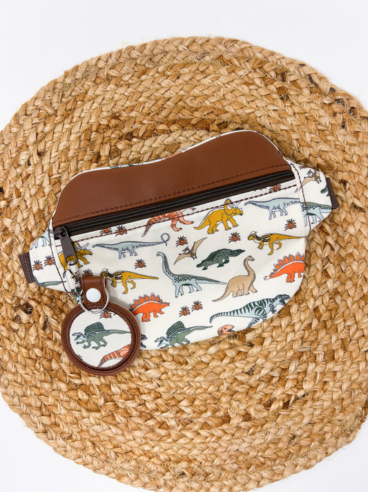 Neutral Dinosaur Fanny Pack