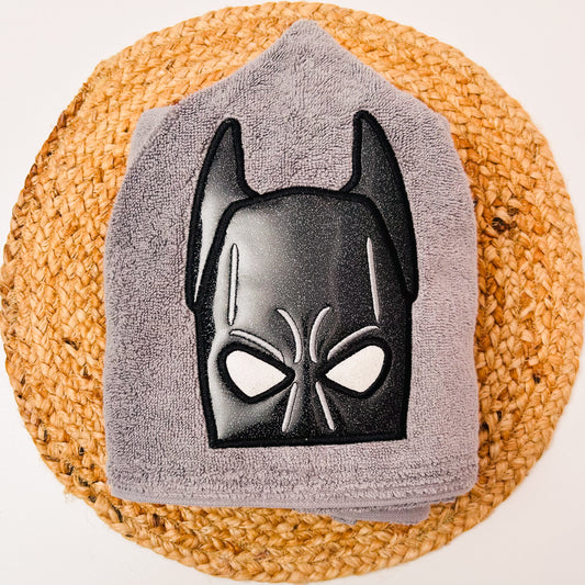 Hooded Towel | Grey Bat Guy (grey liner)