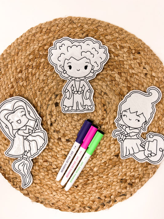 Doodle Doll Set | Halloween Sisters