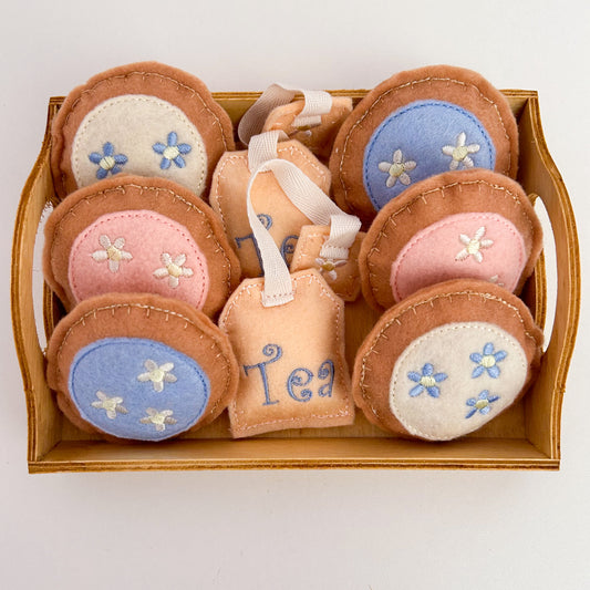 Pastel Tea & Cookie Set