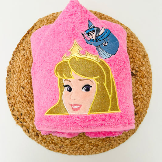 Hooded Towel | Pink Sleeping Princess