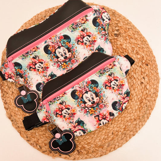Floral Mouse Fanny Pack
